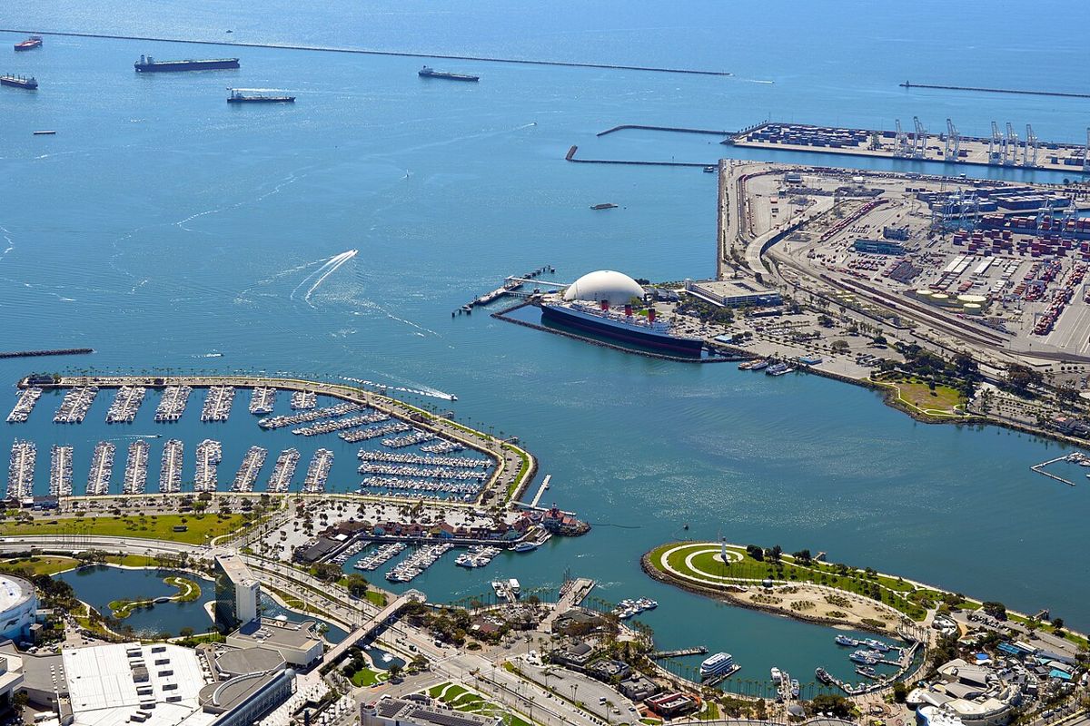 Port of Long Beach aerial by Don Ramey Logan