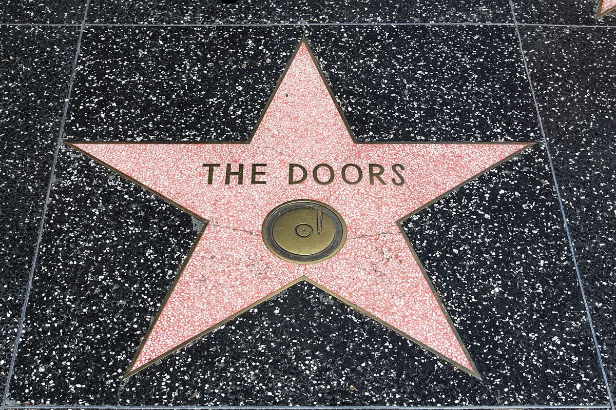 Star “The Doors” at the Hollywood Walk of Fame, Los Angeles, California